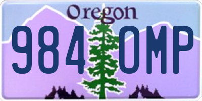 OR license plate 984OMP