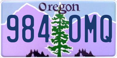 OR license plate 984OMQ