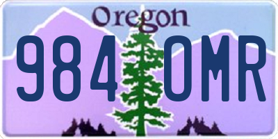 OR license plate 984OMR
