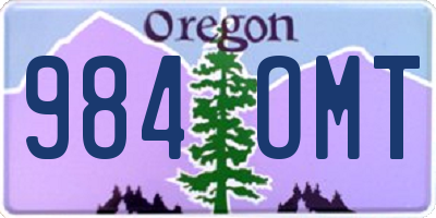 OR license plate 984OMT