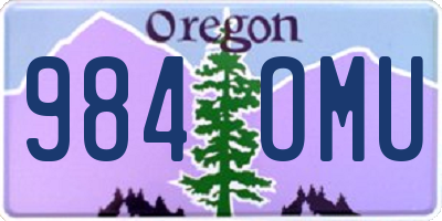 OR license plate 984OMU