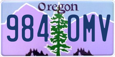 OR license plate 984OMV
