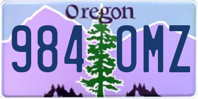 OR license plate 984OMZ