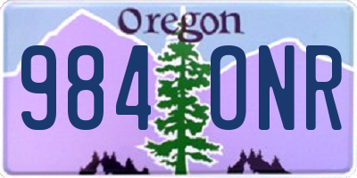 OR license plate 984ONR