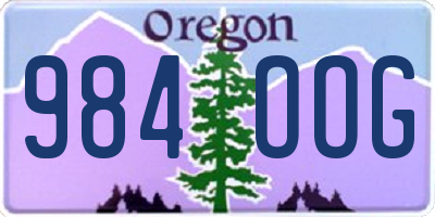 OR license plate 984OOG