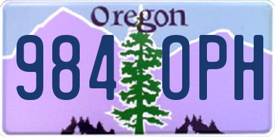 OR license plate 984OPH