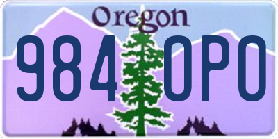 OR license plate 984OPO
