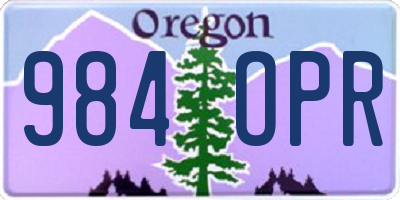 OR license plate 984OPR