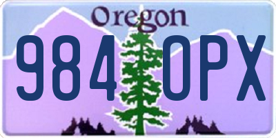 OR license plate 984OPX