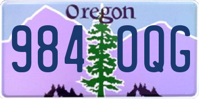 OR license plate 984OQG
