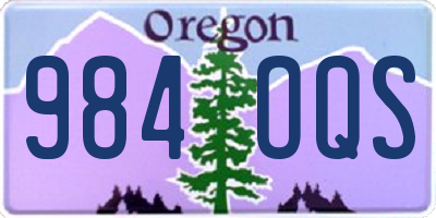 OR license plate 984OQS