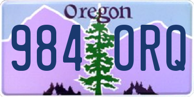 OR license plate 984ORQ