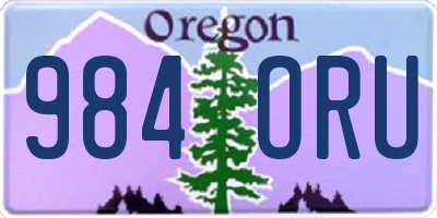 OR license plate 984ORU