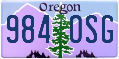 OR license plate 984OSG