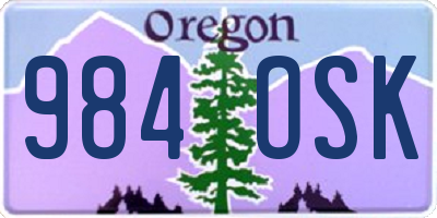 OR license plate 984OSK