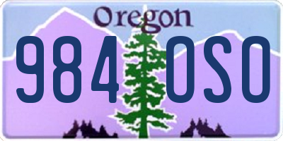 OR license plate 984OSO
