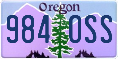 OR license plate 984OSS