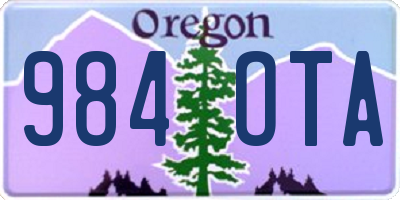 OR license plate 984OTA