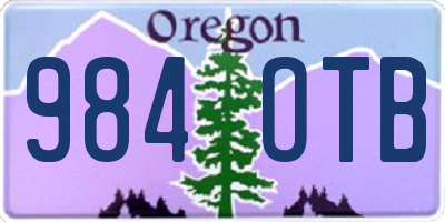 OR license plate 984OTB