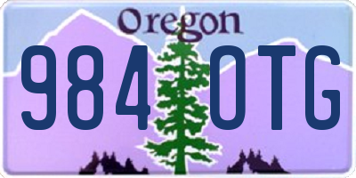 OR license plate 984OTG