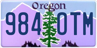 OR license plate 984OTM