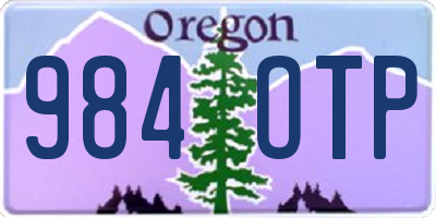 OR license plate 984OTP