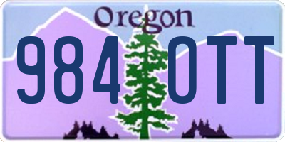 OR license plate 984OTT