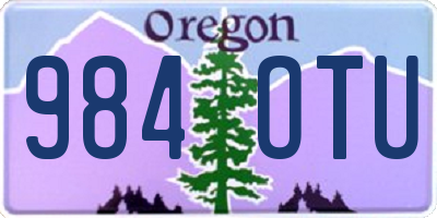 OR license plate 984OTU