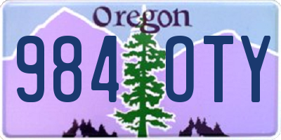 OR license plate 984OTY