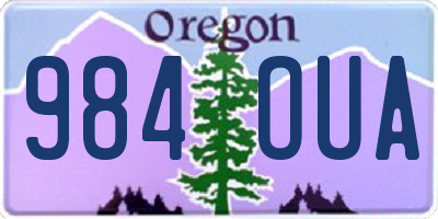 OR license plate 984OUA