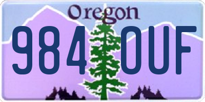 OR license plate 984OUF