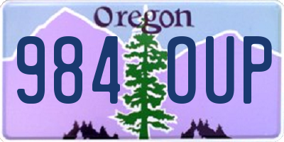 OR license plate 984OUP
