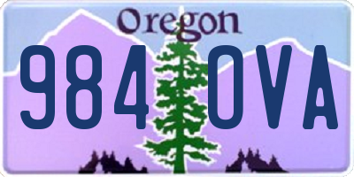OR license plate 984OVA