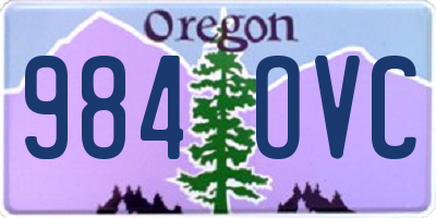 OR license plate 984OVC