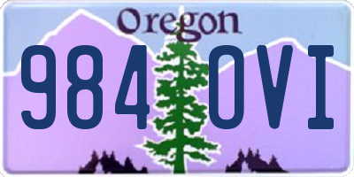 OR license plate 984OVI
