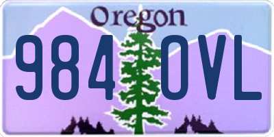 OR license plate 984OVL