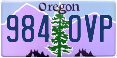 OR license plate 984OVP