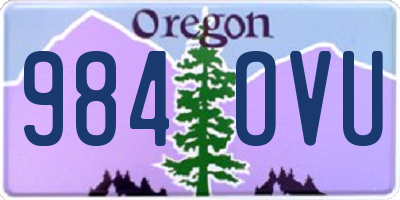 OR license plate 984OVU
