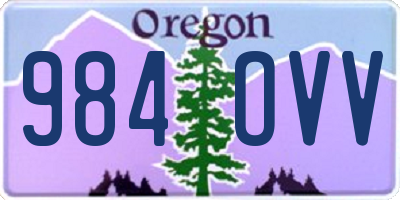OR license plate 984OVV