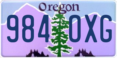 OR license plate 984OXG