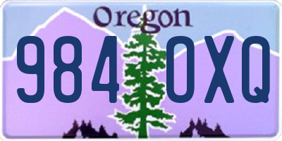 OR license plate 984OXQ