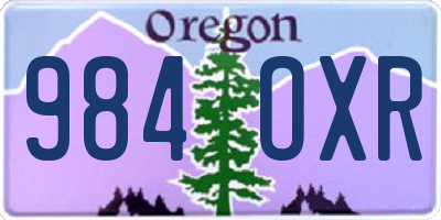 OR license plate 984OXR