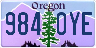 OR license plate 984OYE