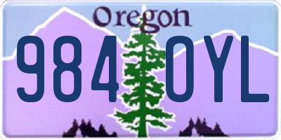 OR license plate 984OYL