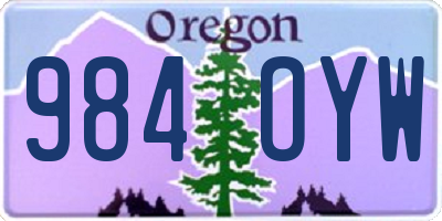 OR license plate 984OYW