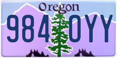OR license plate 984OYY