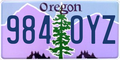 OR license plate 984OYZ