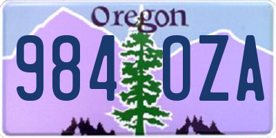 OR license plate 984OZA