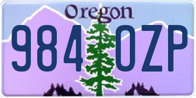 OR license plate 984OZP