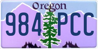 OR license plate 984PCC